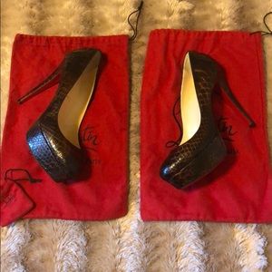 Christian Louboutin Bianca Pythons (trade?)